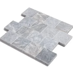 Pavé Pierre d'Adana Gris Bleu Clair 15,25x15,25x3-3 cm (vendu au m² - 42 pavés/m²) - RO'MA NATURE