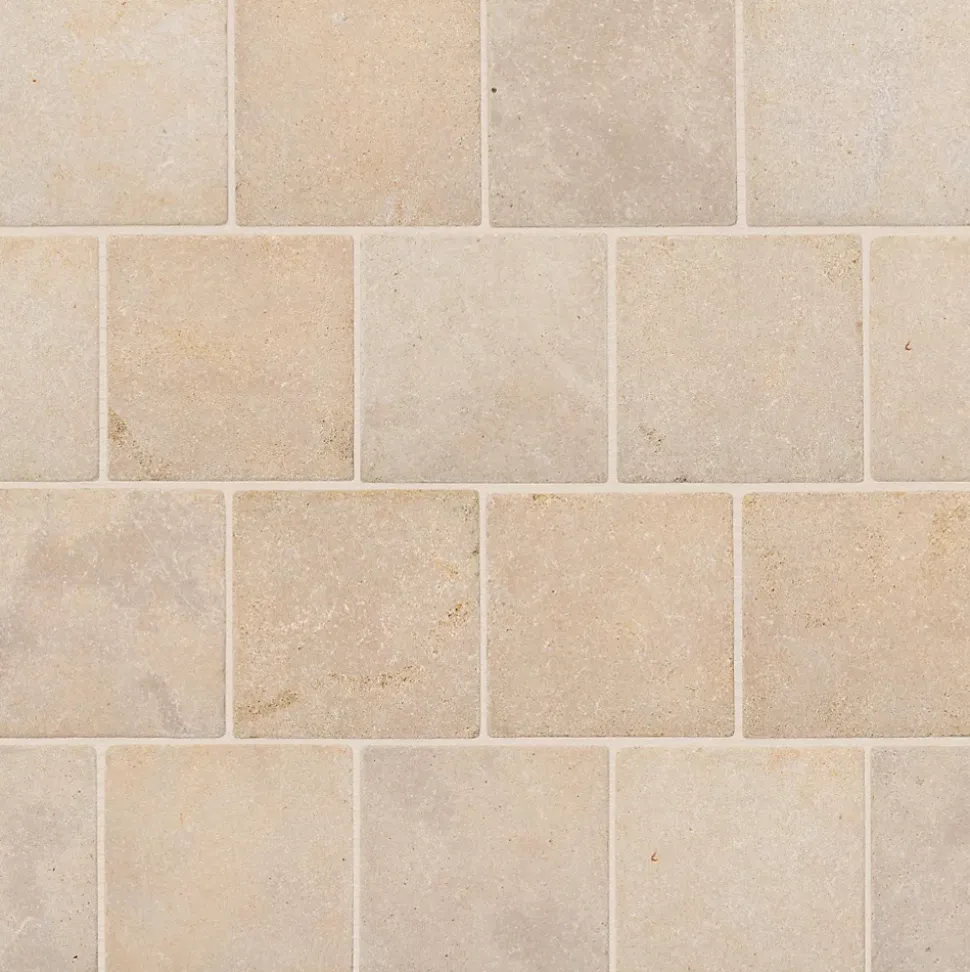Pavé Pierre de l'Atlas Beige 15x15x1,5 cm (vendu au m² - 45 pavés/m²) - RO'MA NATURE