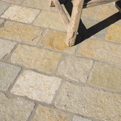 Pavé Pierre de Tandur Beige Longueur Libre x15x2,2 cm (vendu au m²) - RO'MA NATURE
