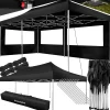Pavillon de jardin 6 x 3 m avec cadre en aluminium étanche noir