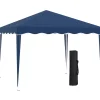 Pavillon pliable 3x3m, avec protection UV, pour jardin, bleu, avec transport facile