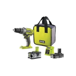Perceuse à percussion RYOBI 18V One+ - 1 Batterie 4,0Ah et 2,0Ah - Chargeur rapide - R18PD3-242S