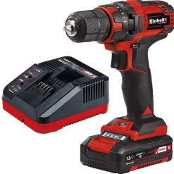 perceuse einhell visseuse tc-cd 18 18.0 V avec batterie 1.5 Ah 2 sans coffret