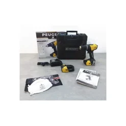 Perceuse PEUGEOT ENERGYDRILL-18V20 - 2 batteries 18V 2.0 Ah - 1 chargeur 250312