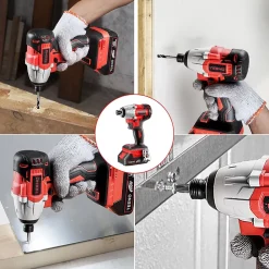 Perceuse Visseuse Perceuse a Percussion, 100Nm, 2 Batterie 2.0Ah