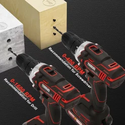 Perceuse Visseuse Sans Fil 21V Pour Batterie Makita 2x2.0Ah Batteries,45 Nm Visseuse Devisseuse Sans Fil,25+1 Réglages de Couple,2
