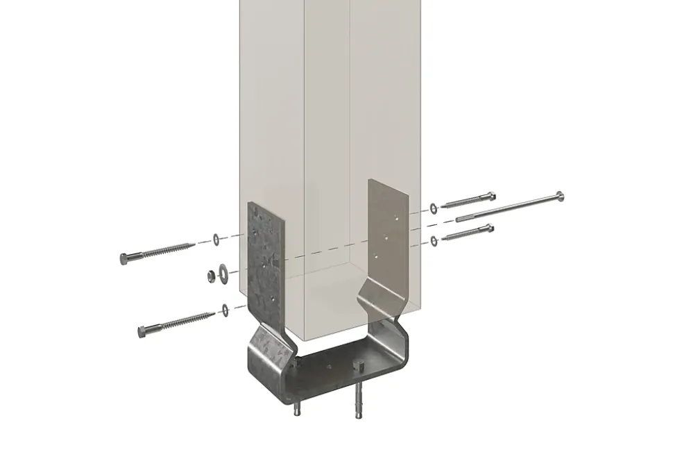 Pergola adossée SKAN HOLZ Bormio 434x300cm, bois lamellé-collé, non traité