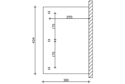 Pergola adossée SKAN HOLZ Bormio 434x300cm, bois lamellé-collé, non traité