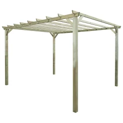 Pergola autoportante Hellebore en bois l.300 x L.400 x H.247 cm