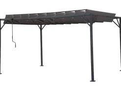 Pergola bioclimatique en tissu "Lodge" 3 x 4 m Anthracite