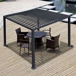 Pergola bioclimatique en aluminium - 3X3M - Anthracite