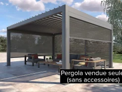 Pergola bioclimatique Evora Graphite - 4 x 3 m - Hespéride
