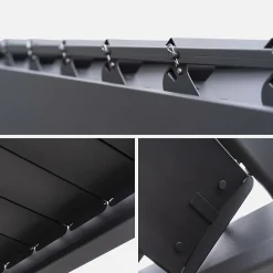 Pergola Bioclimatique gris anthracite Triomphe 3x4m. aluminium. à lames orientables