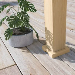 Pergola bioclimatique Ombréa VS autoportante 3x4M - Woodlook - lames blanches