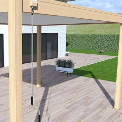 Pergola bioclimatique Ombréa VS autoportante 3x4M - Woodlook - lames blanches