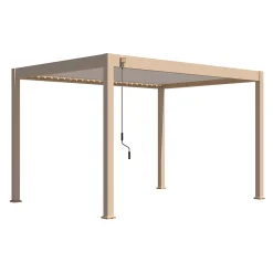 Pergola bioclimatique Ombréa VS autoportante 3x4M - Woodlook - lames blanches