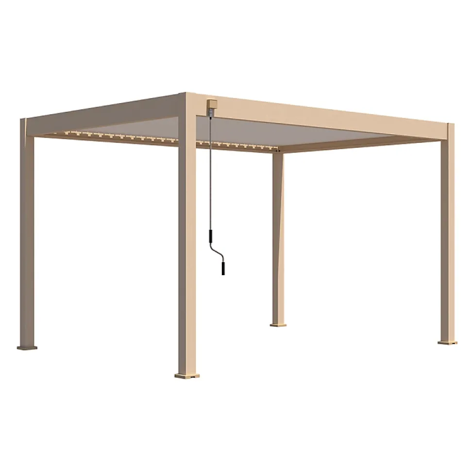 Pergola bioclimatique Ombréa VS autoportante 3x4M - Woodlook - lames blanches