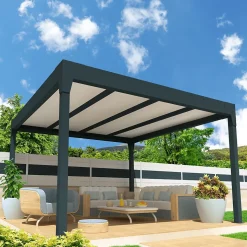 Pergola isotoit MODERN îlot Gris anthracite 6,26x4,00m