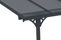 Pergola/Carport adossé 15m² KLEO 5x3m aluminium gris