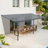 Pergola/Carport adossé 16,5m² KLEO 5,5x3m aluminium gris