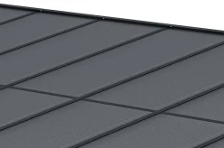 Pergola/Carport adossé 16,5m² KLEO 5,5x3m aluminium gris