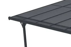 Pergola/Carport adossé 16,5m² KLEO 5,5x3m aluminium gris