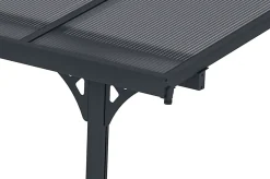 Pergola/Carport adossé 16,5m² KLEO 5,5x3m aluminium gris
