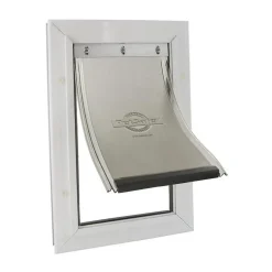 PETSAFE Porte Staywell cadre en aluminium - Blanc - Pour chat ou chien jusqua 100 kg