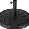 Pied de Parasol de Jardin 38 48mm Support de Parasol Étanche 54cm en Résine & Tube en Métal Base de Parasol Lestée de 18KG