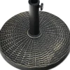 Pied de Parasol Lourd en Résine Antique Base de Parasol Ronde Porte parasol pour Parasol de 38 mm et 48 mm
