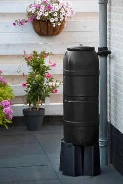 Pied pour récupérateur d'eau 100L noir Nature