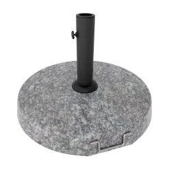 Pietra - Base pour parasol de jardin ronde diamètre 45 cm 25 Kg en pierre grise