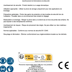 Pince de Serrage à Sangle 4 m - Résistante et Pratique - Idéale pour le Bricolage - Silverline
