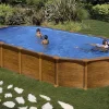 Piscine acier aspect bois Amazonia ovale 7,44 x 3,99 x 1,32 m - Gré