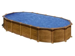Piscine acier aspect bois Amazonia ovale 7,44 x 3,99 x 1,32 m - Gré