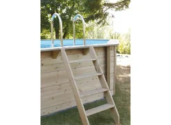 Piscine bois Linéa 11,00 x 5,00 x 1,40 m - Liner beige - Ubbink