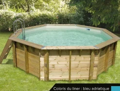 Piscine bois Océa 4,30 x 1,20 m - Liner bleu - Ubbink