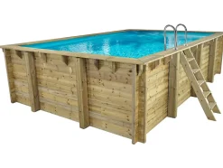 Piscine bois rectangle " Panama " 6.20 x 4.10 x 1.45 m