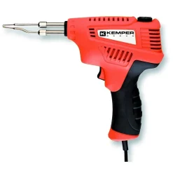 Pistolet à souder 200W- 230V Kit complet avec mallette, 2 pannes, pâte à souder, bobine d'étain Réglage 3 puissances KEMPER