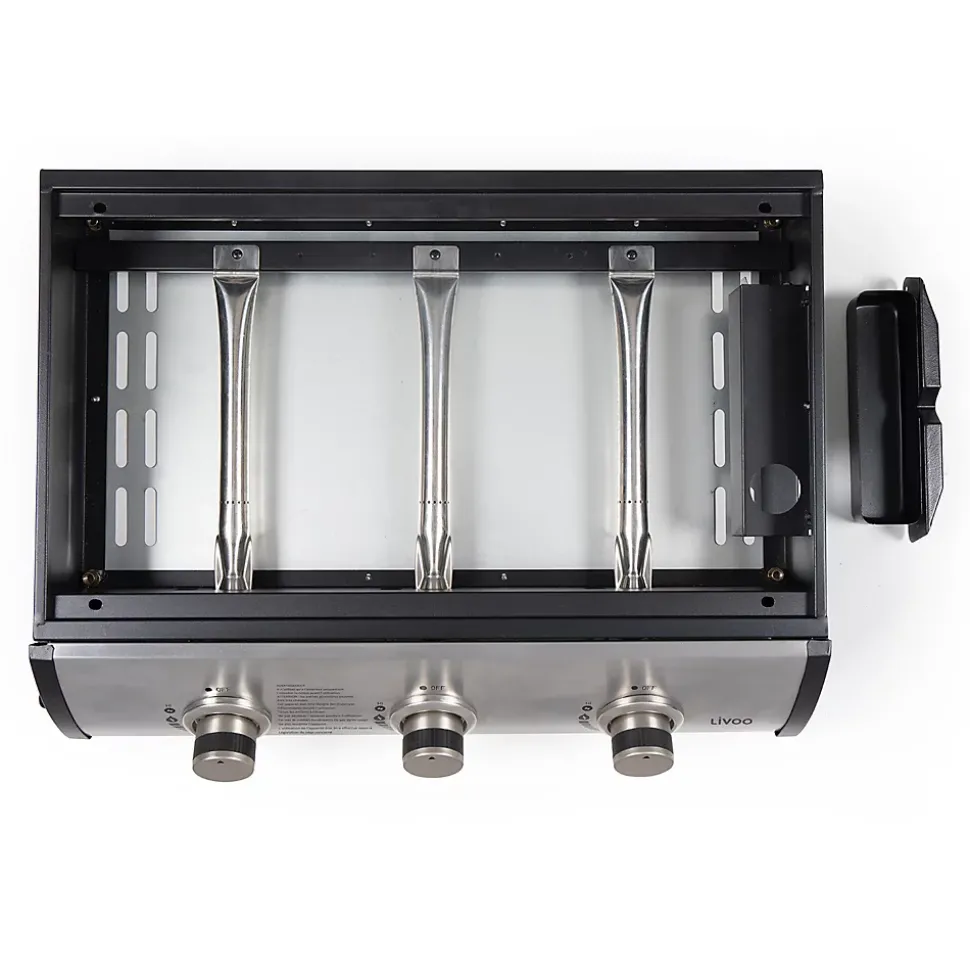 Plancha gaz 7.5kw plaque acier émaillée 61x38cm Livoo DOC277