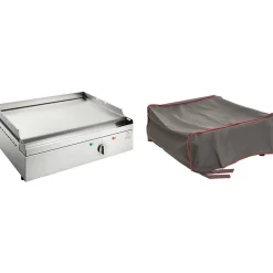 Plancha électrique en inox Chef 55 cm Avec housse