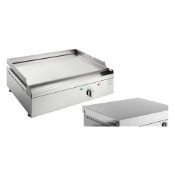 Plancha électrique en inox Chef 55 cm Avec couvercle