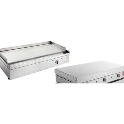 Plancha électrique en inox Chef 80 cm Avec couvercle