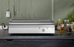 Plancha électrique en inox Chef 80 cm Avec couvercle