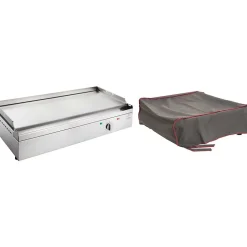 Plancha électrique en inox Chef 80 cm Avec housse
