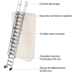 Plateforme 18 à 27 marches : Hauteur de dalle de 4.22 à 6.97m - MAD7SP