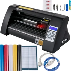 Plotter découpe vinyle 375 mm traceur, logiciel Signmaster, Windows, 3 lames, écran LCD.