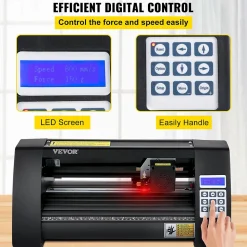 Plotter découpe vinyle 375 mm traceur, logiciel Signmaster, Windows, 3 lames, écran LCD.