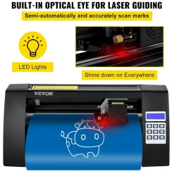 Plotter découpe vinyle 375 mm traceur, logiciel Signmaster, Windows, 3 lames, écran LCD.