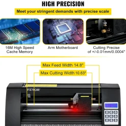 Plotter découpe vinyle 375 mm traceur, logiciel Signmaster, Windows, 3 lames, écran LCD.